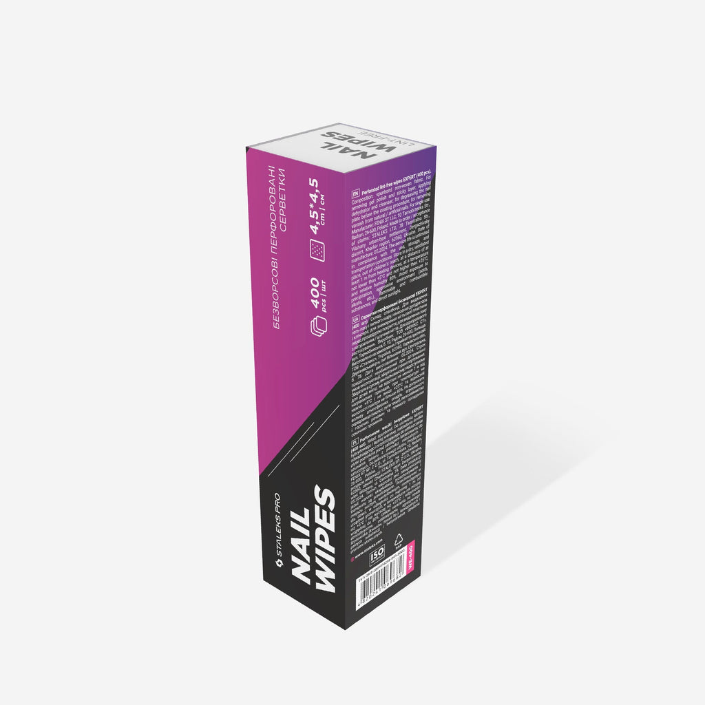 Wipes Lint Free EXPERT Pink (400 Unidades) — STALEKS WE-400 — imagem 3