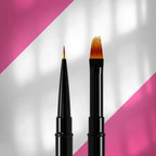 Pincel Dupla Ponta EXPERT Liner 7 mm / Degradê 11 mm – Precisão Profissional para Nail Art