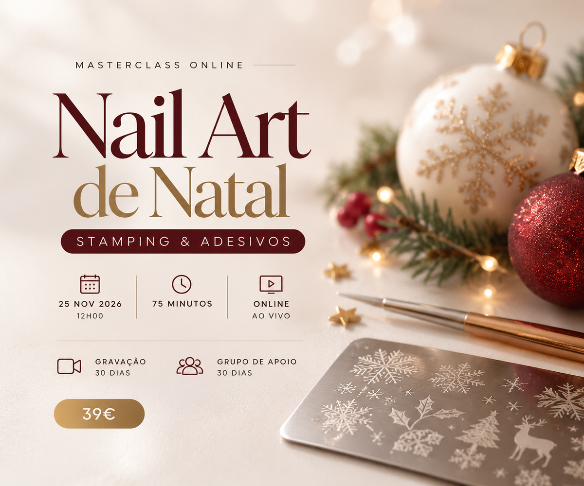 Masterclass Nail Art de Natal — Stamping & Adesivos 🎄