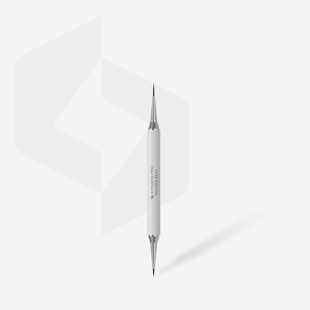 Pincel Dupla Ponta STALEKS EXCLUSIVE 01/11 — Liner 7 mm / Liner 12 mm